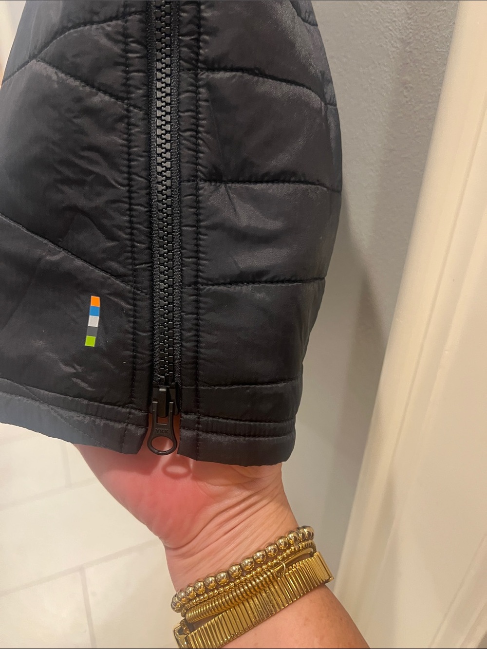 Smartwool Black Quilted Mini Skirt with Logo Detail - Picture 3 of 5